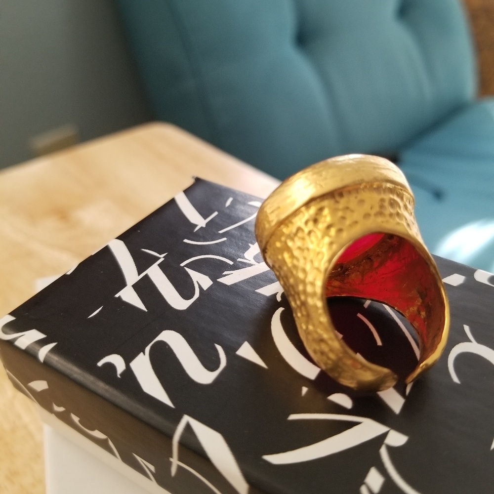 Moroccan RING.24K PLATED. - Picture 5 of 6